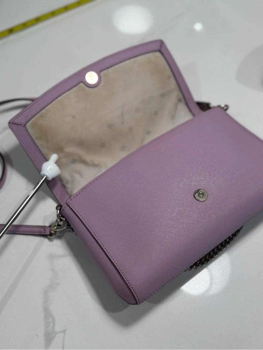 kate spade Lavender Leather Chain Shoulder Crossbody